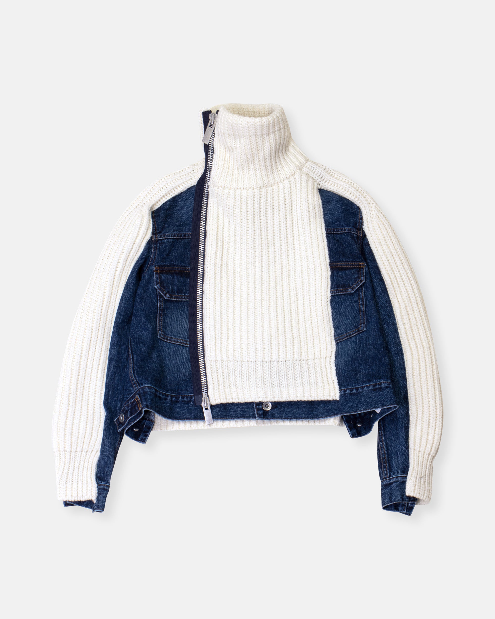 sacai denim x knit blouson jacket | noodle stories