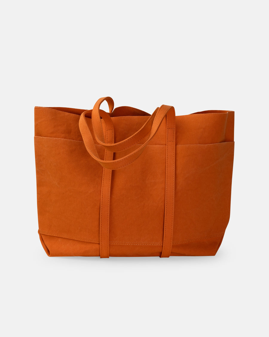 medium washed canvas 6 pocket tote