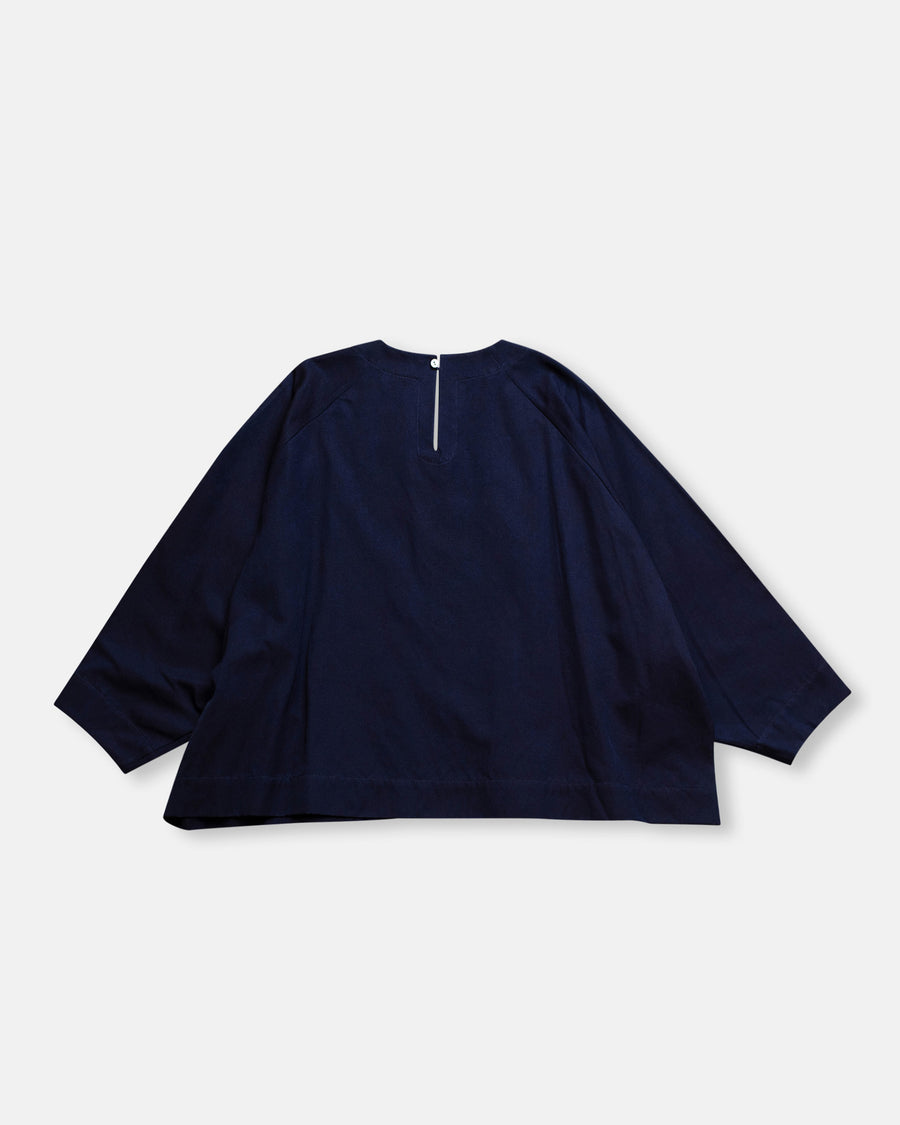 long sleeve raglan woven tee