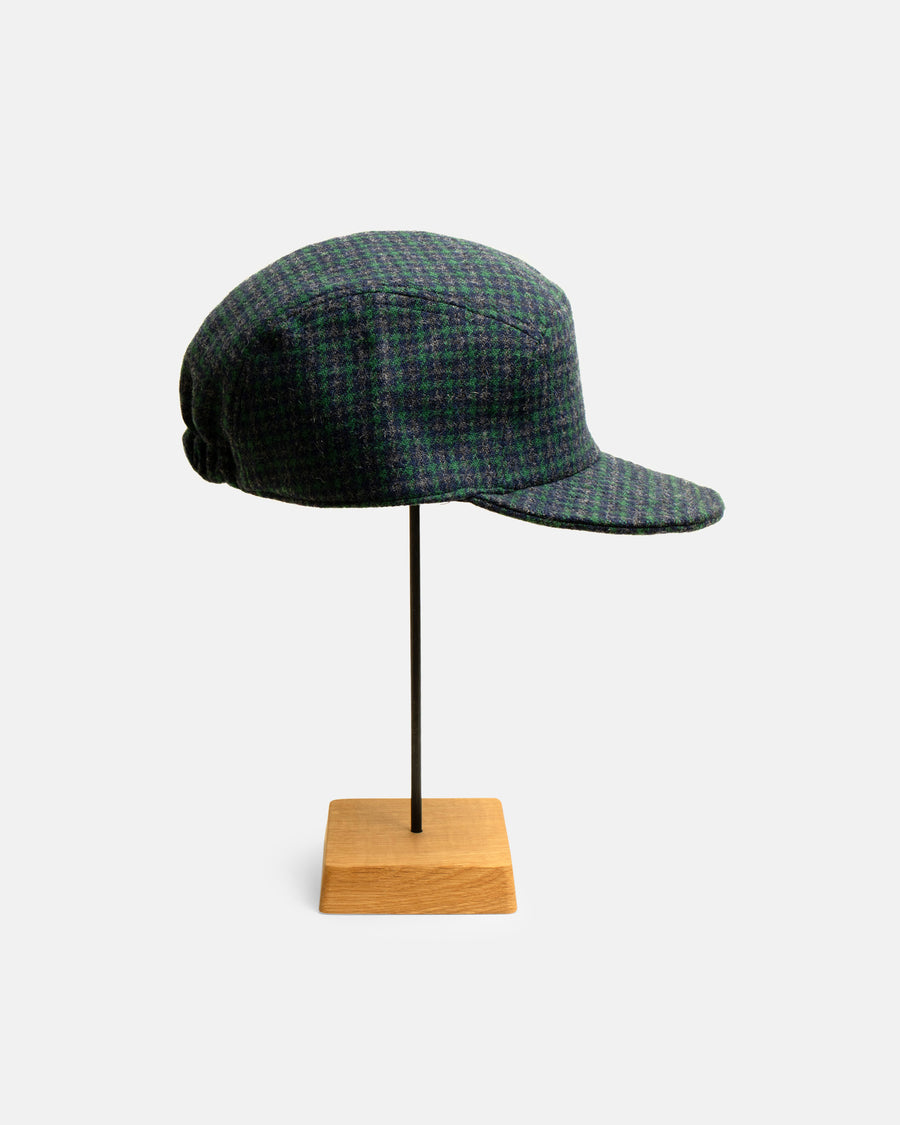 wool check cap