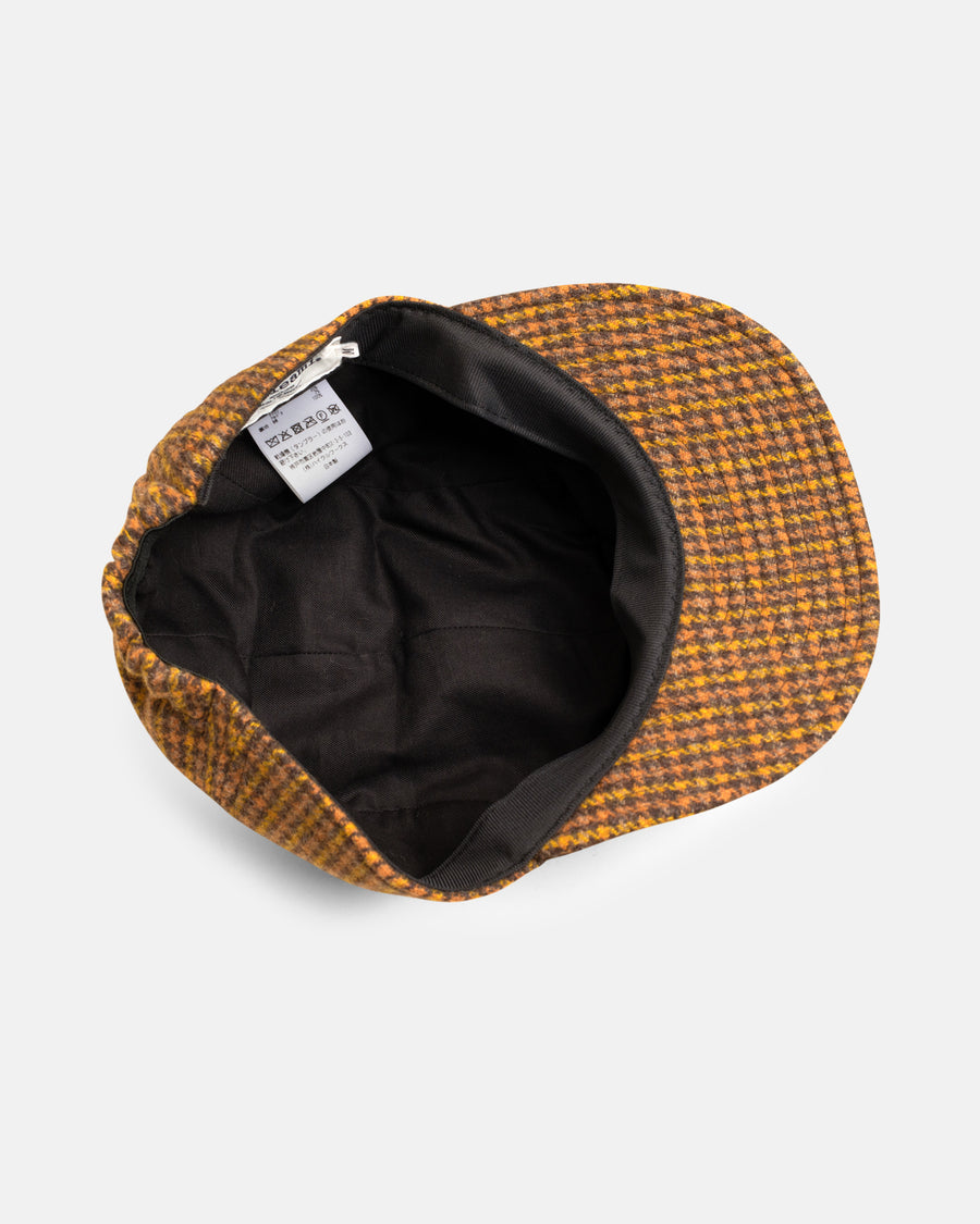 wool check cap