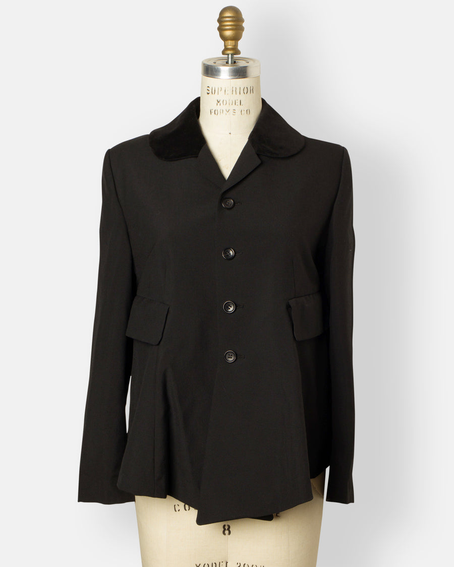 jacket with velveteen collar