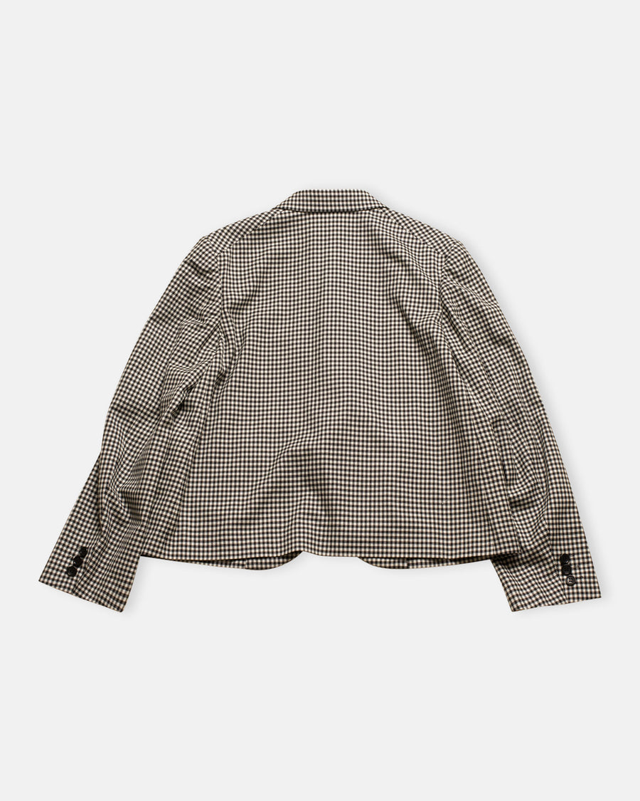 gingham check jacket