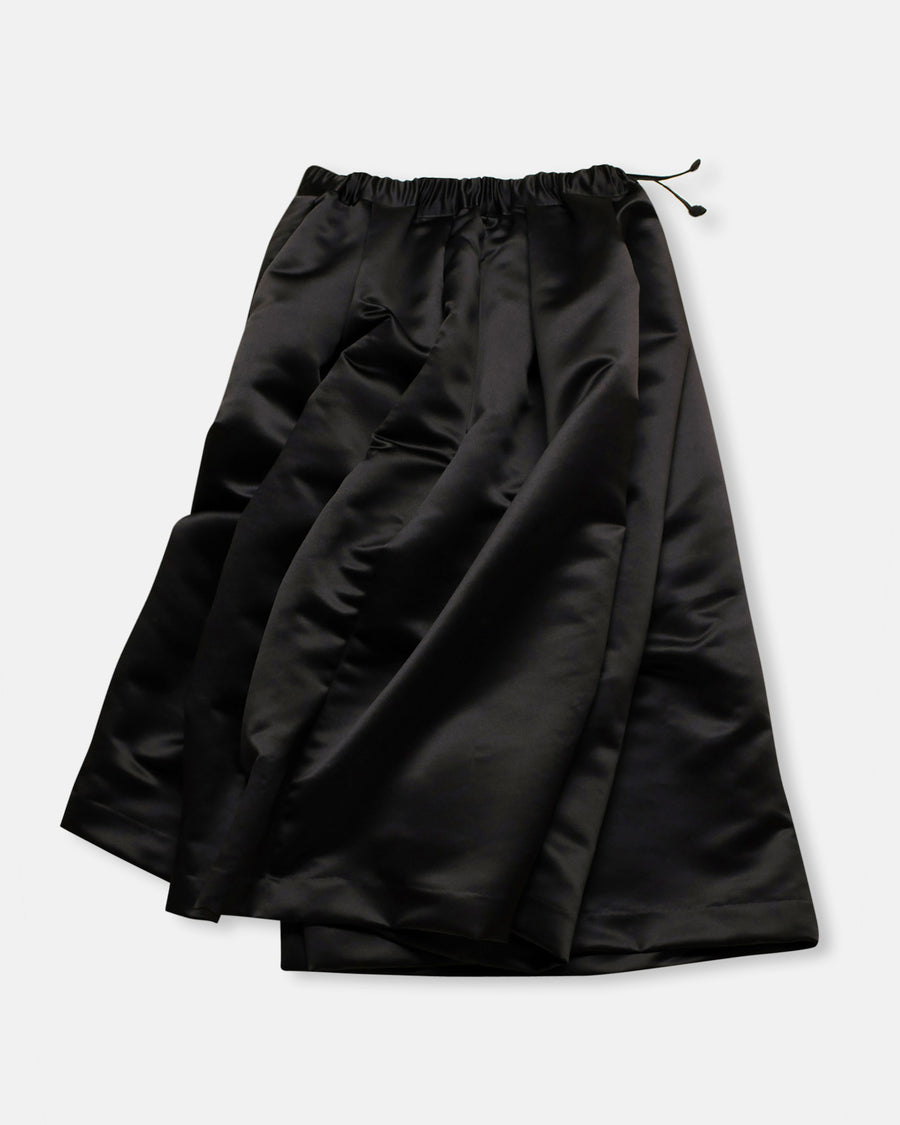 satin wide leg cropped pants