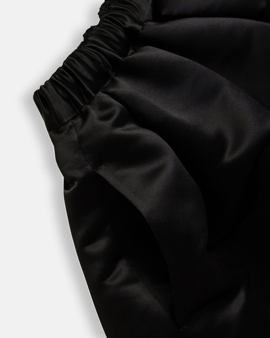 satin wide leg cropped pants