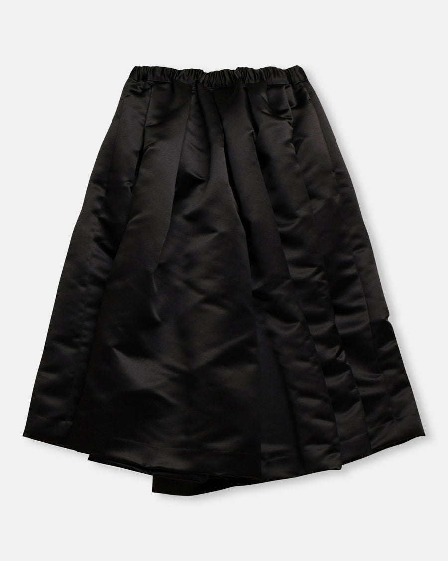 satin wide leg cropped pants