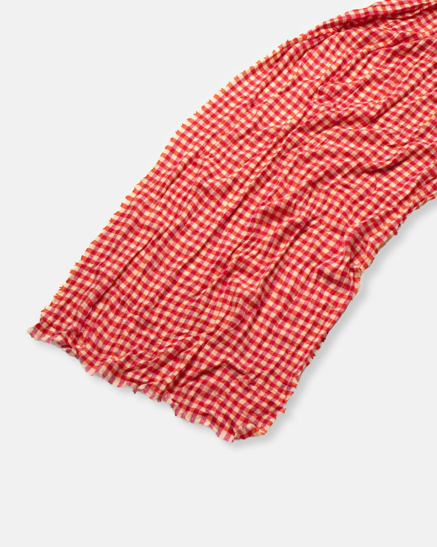 cashmere check pattern shawl