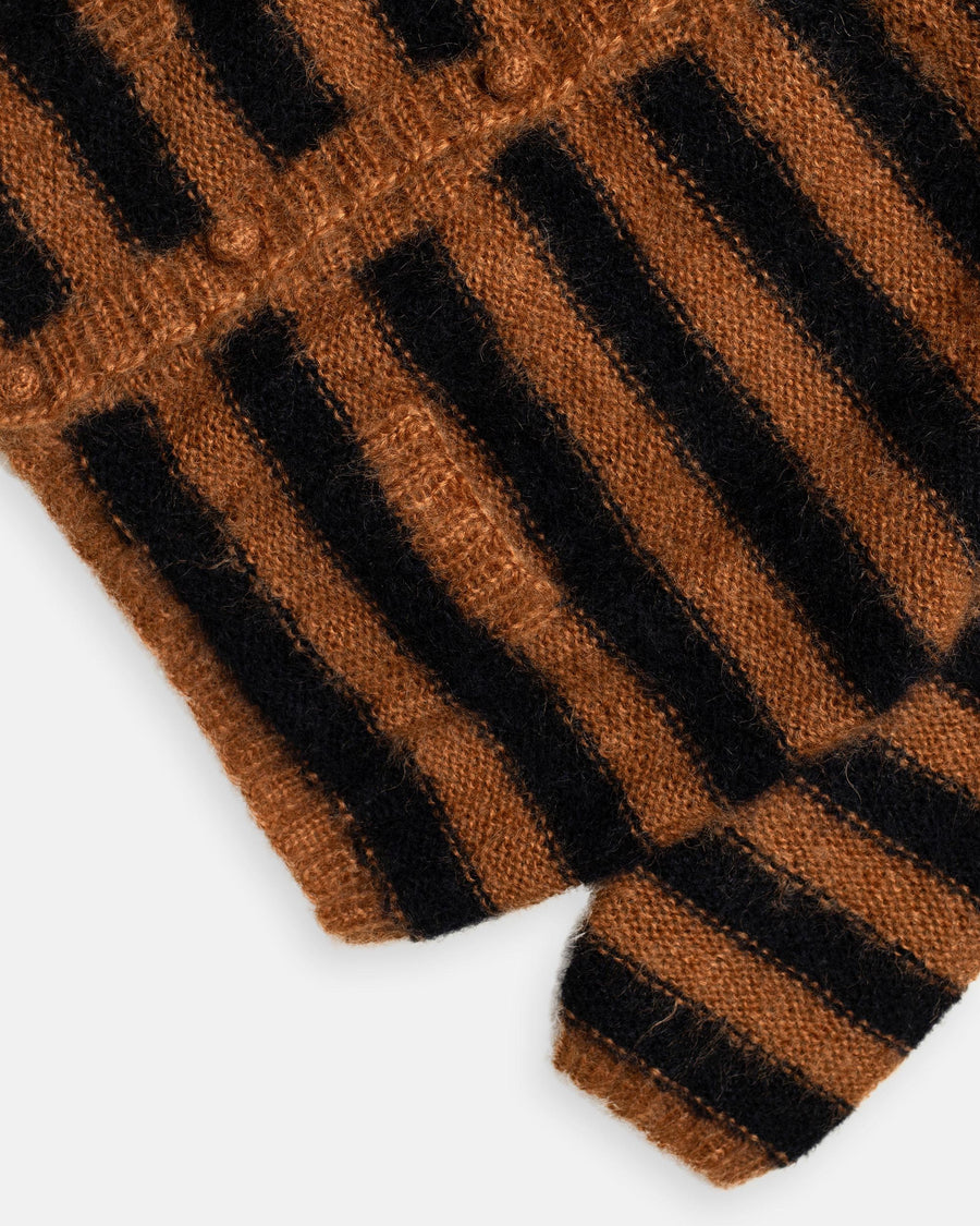 otta striped hand knit cardigan