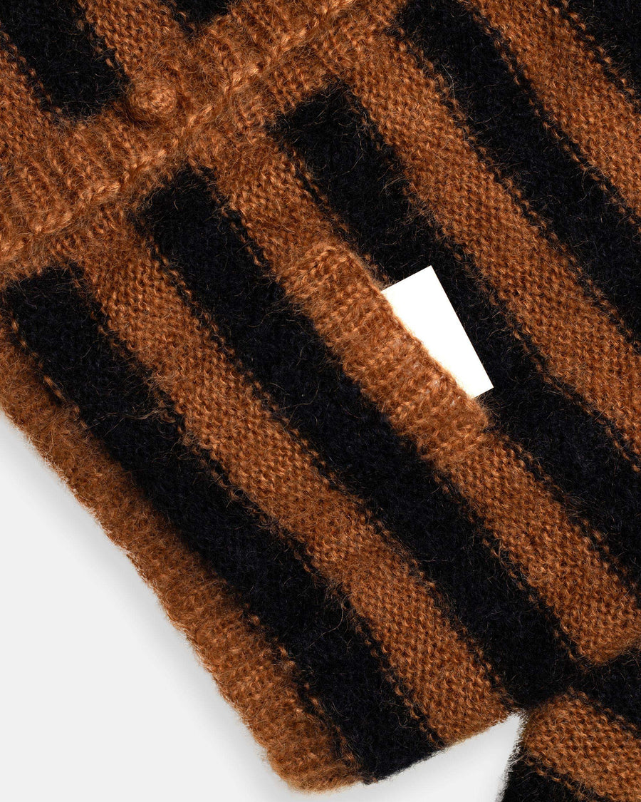 otta striped hand knit cardigan