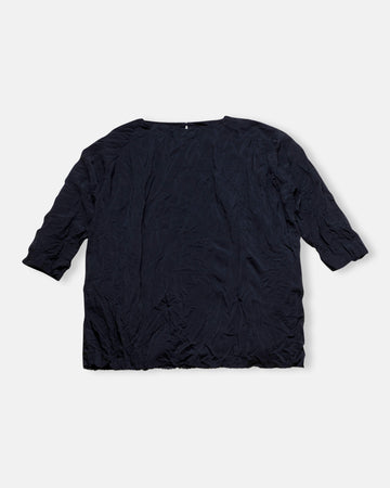 selvedge edge washed silk top