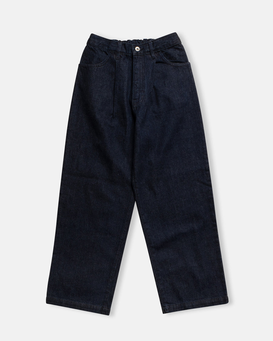 denim wide easy pants