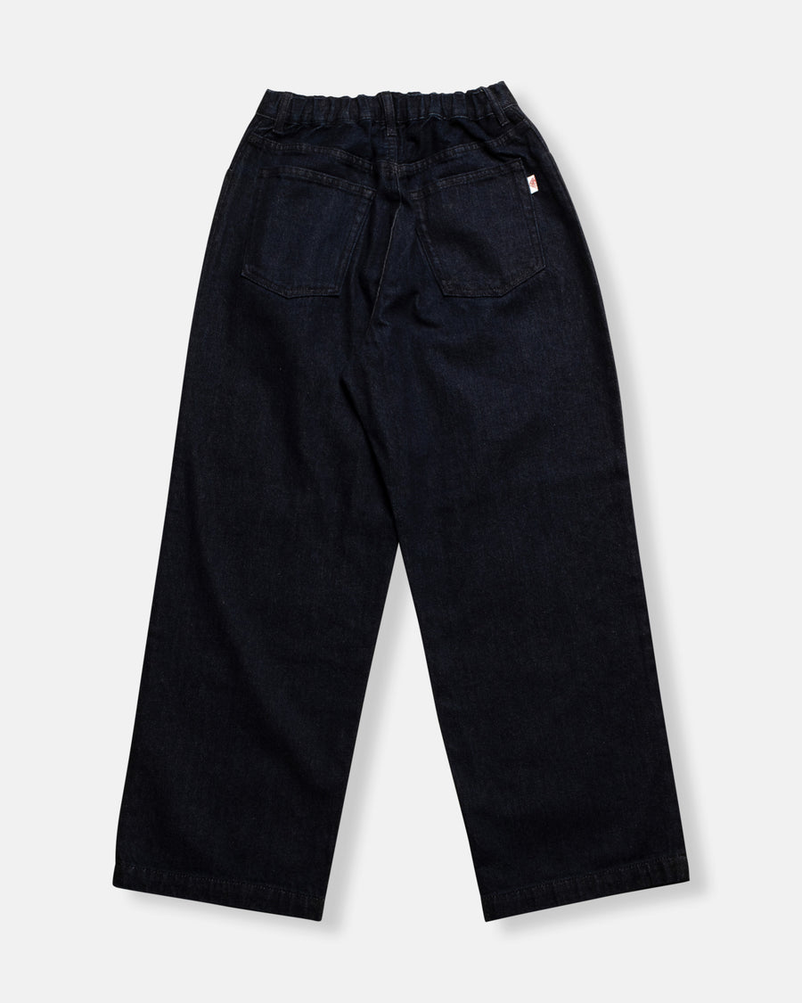 denim wide easy pants