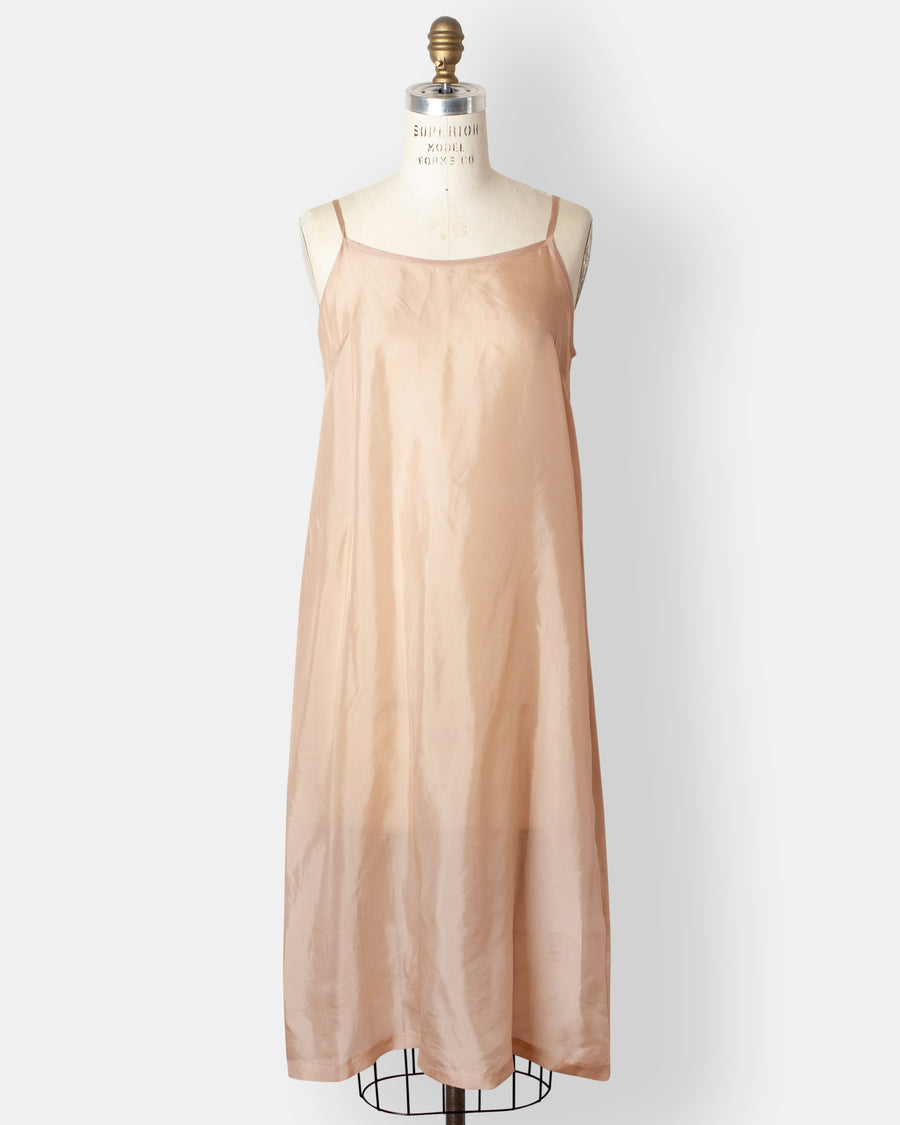 bemberg taffeta slip under dress pink