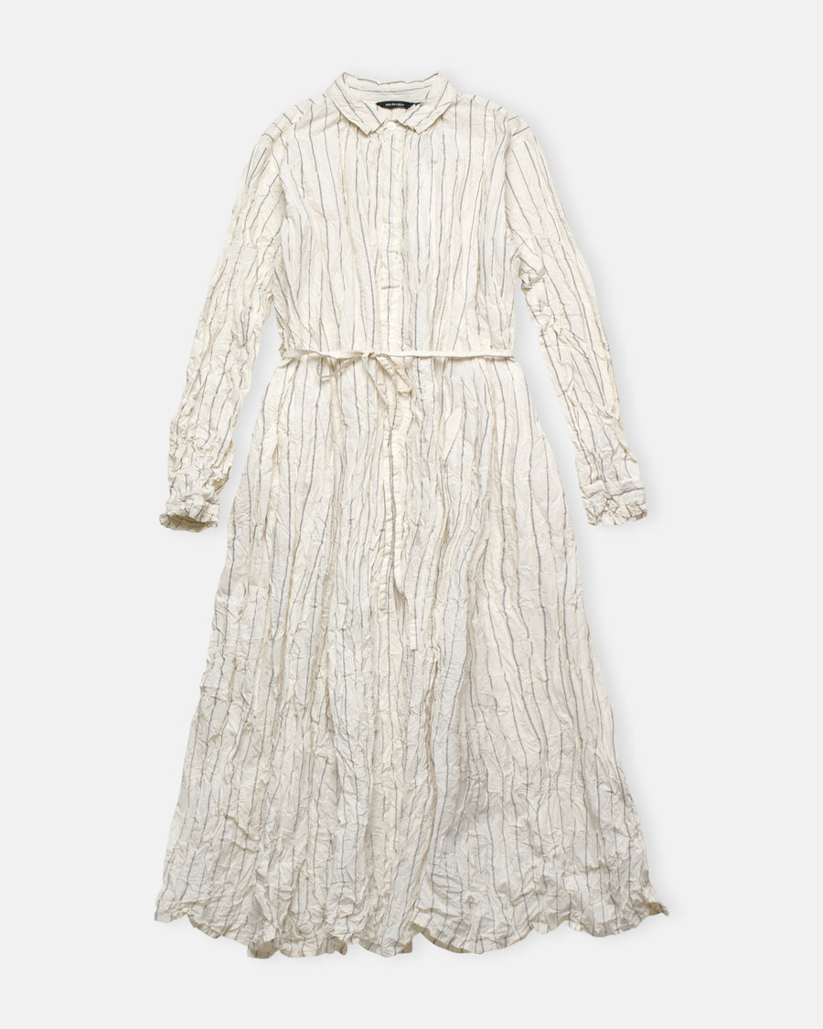 crinkle cotton stripe dress