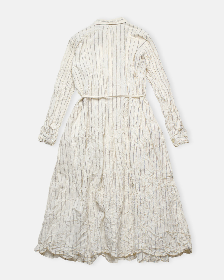 crinkle cotton stripe dress