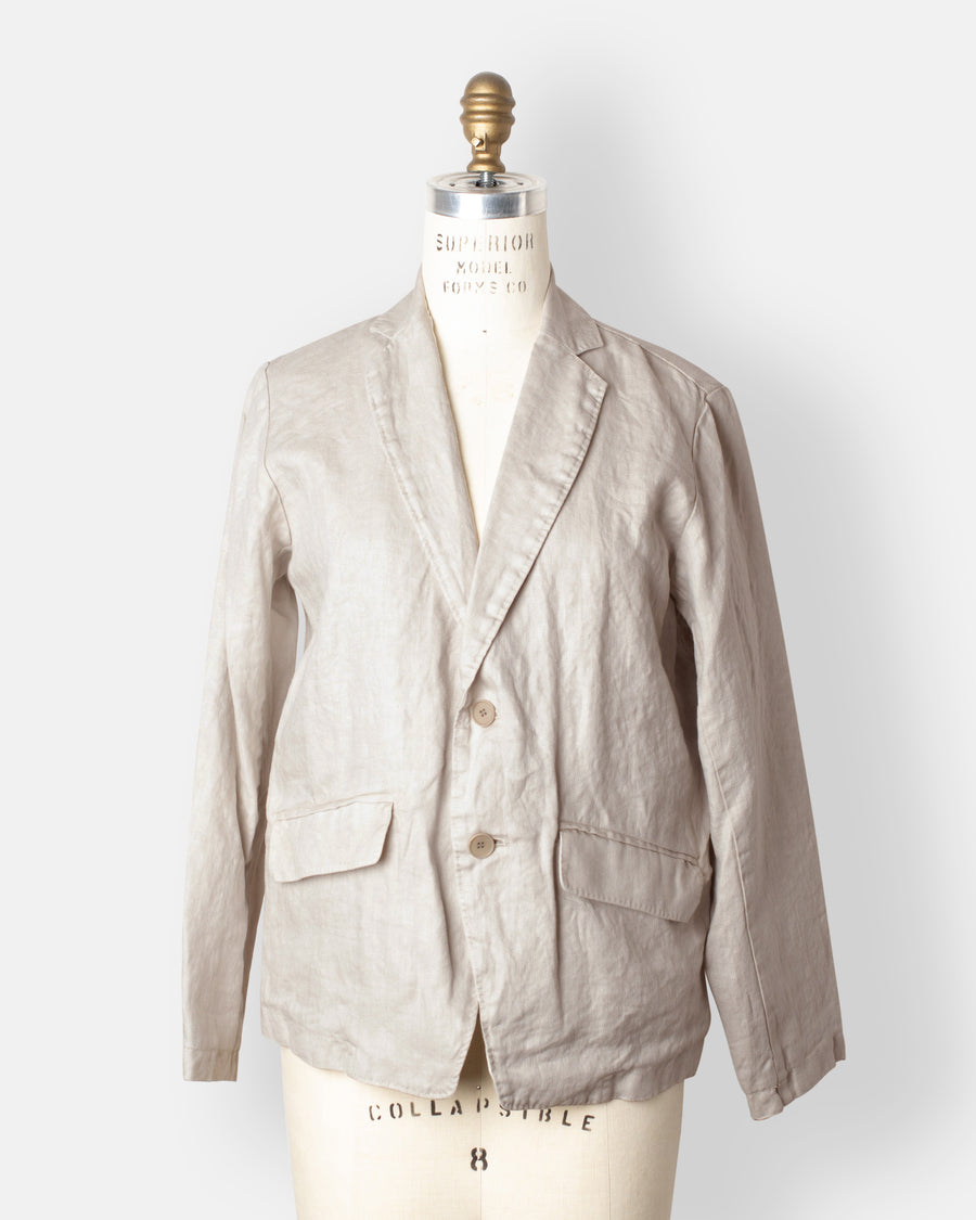 linen twill tailored jacket