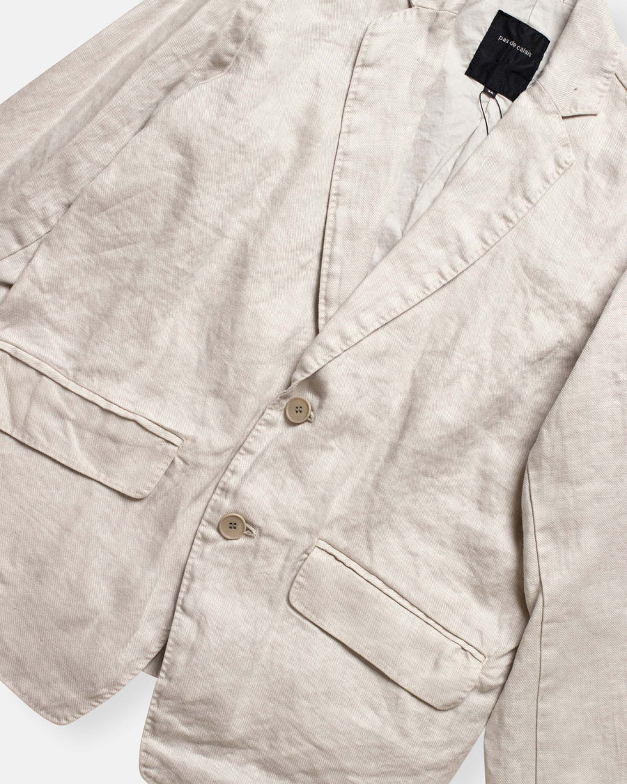 linen twill tailored jacket