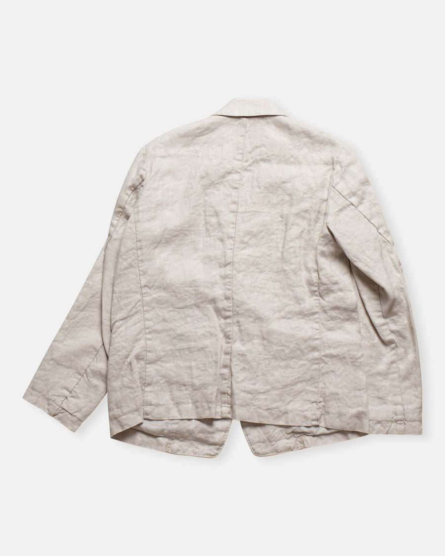 linen twill tailored jacket