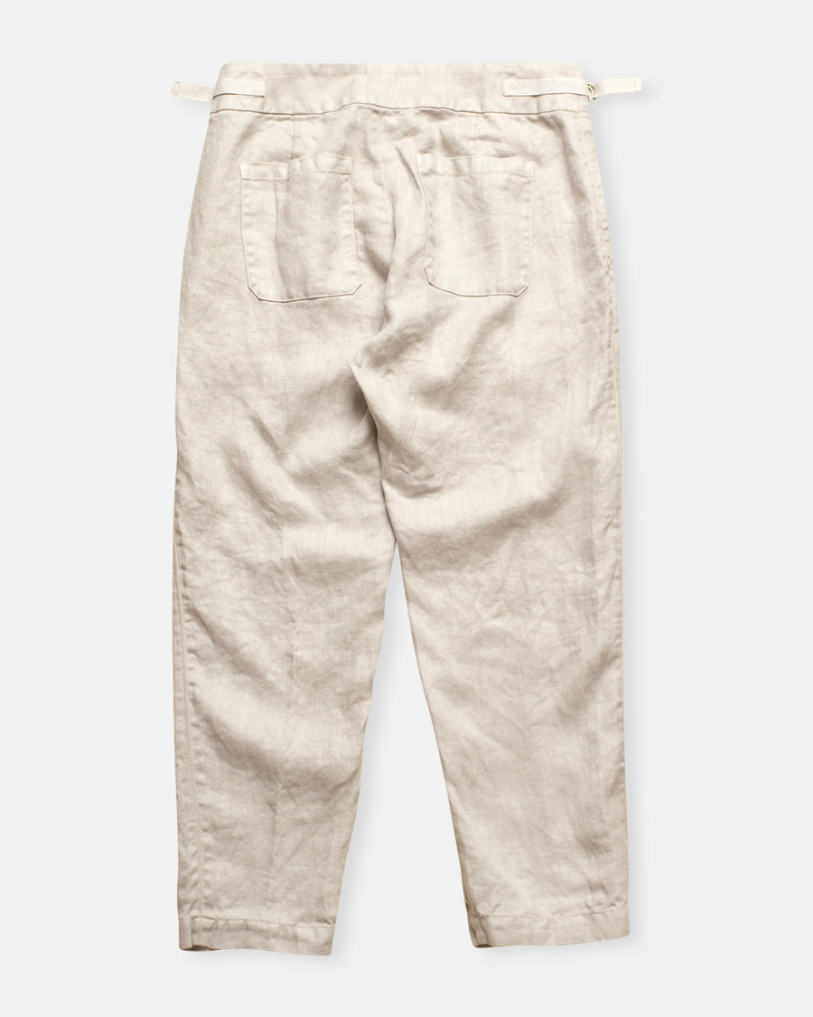 linen twill tapered pants