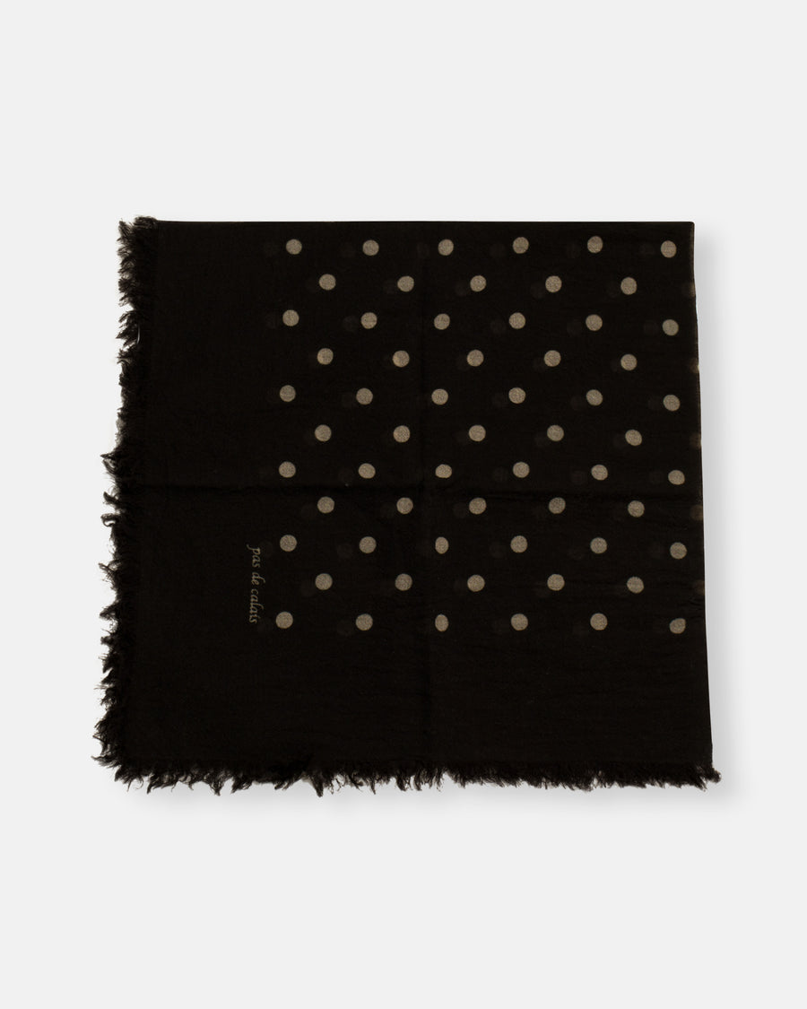 light wool dot print scarf