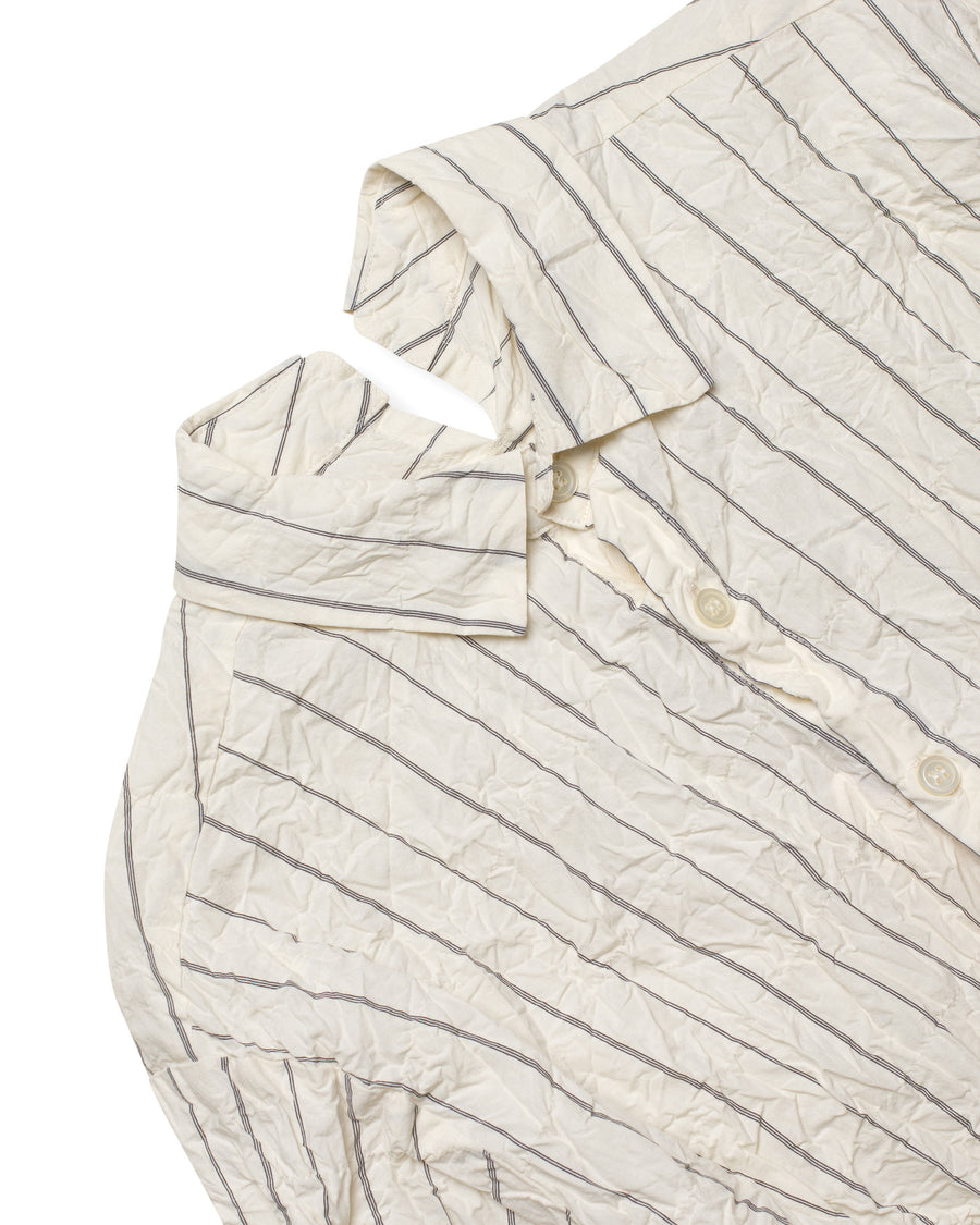 crinkle cotton striped blouse