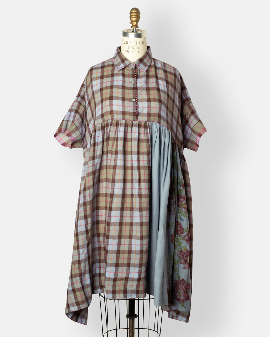 plaid shirtdress