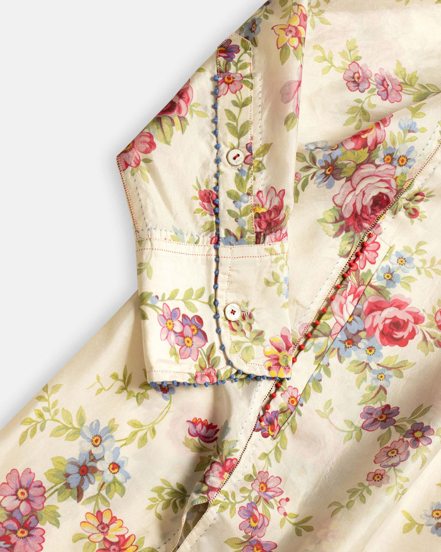 floral printed silk shirt