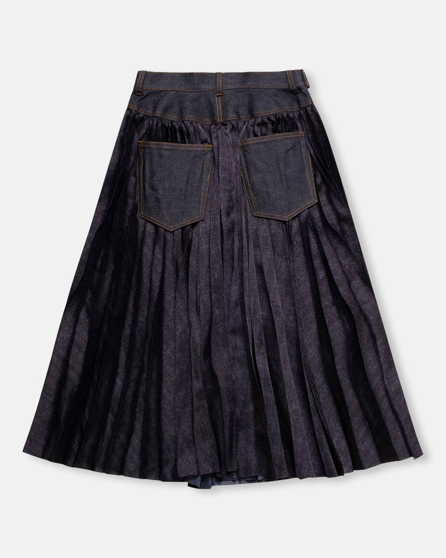 denim mix skirt