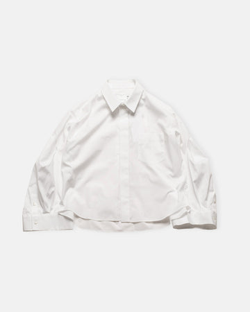 wide sleeve cotton poplin shirt