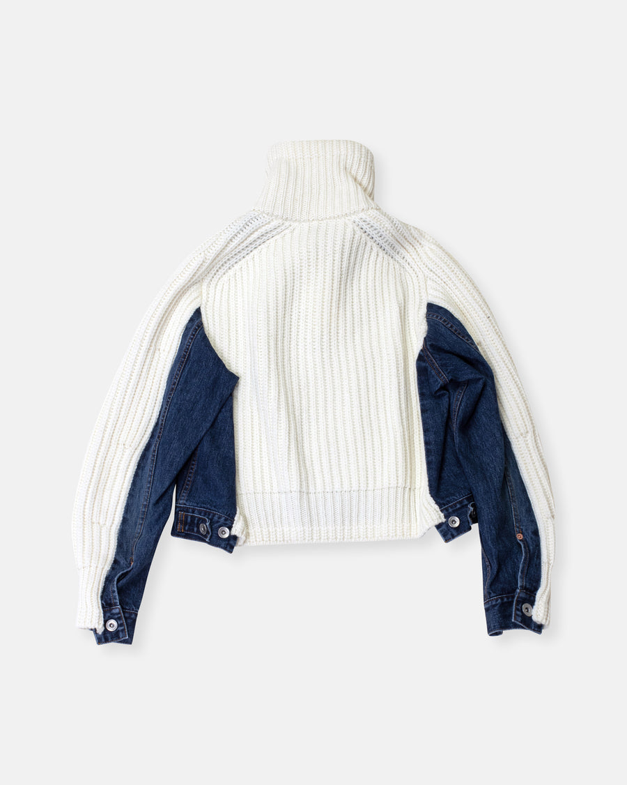 sacai denim x knit blouson jacket | noodle stories