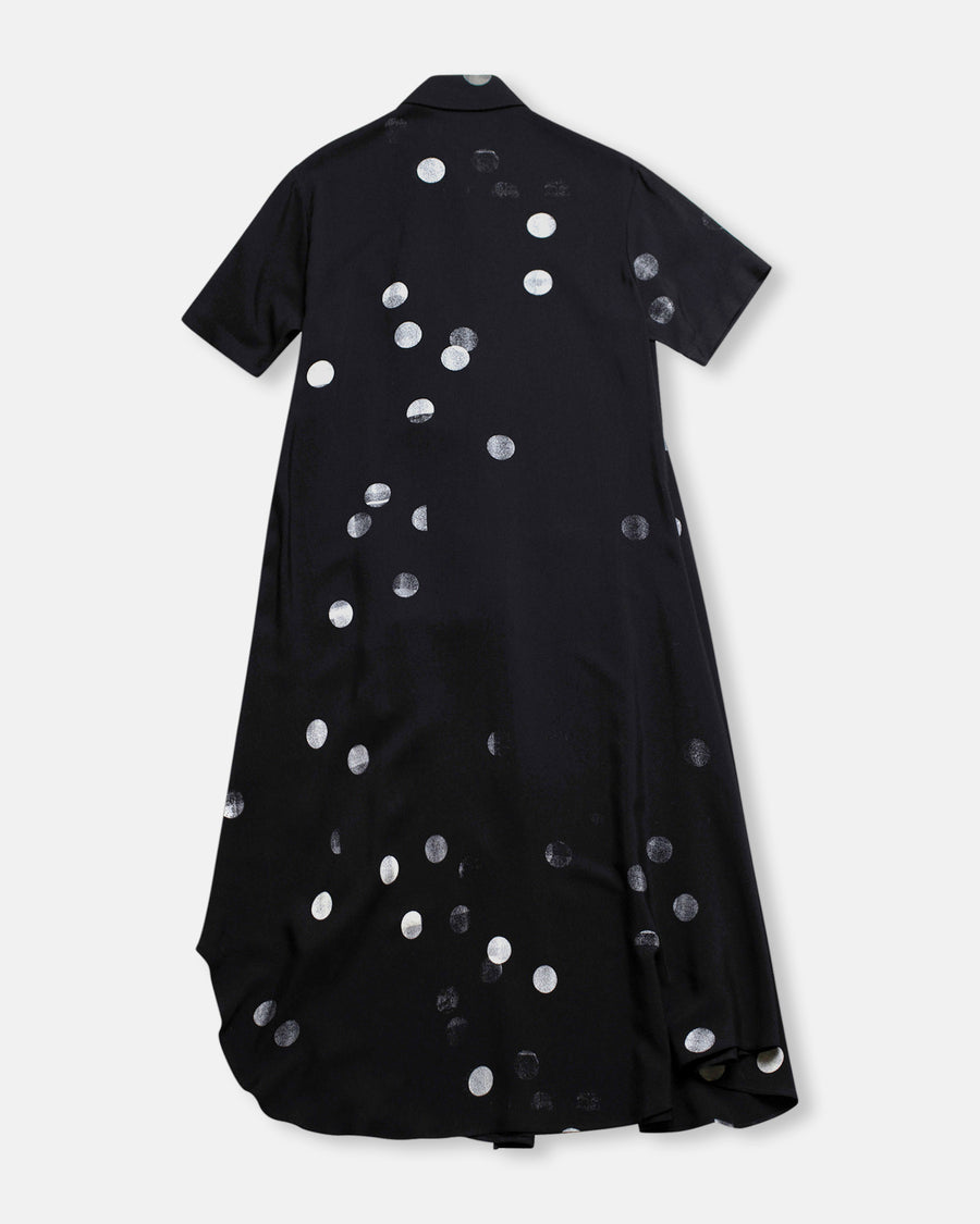 left cloth dot dress