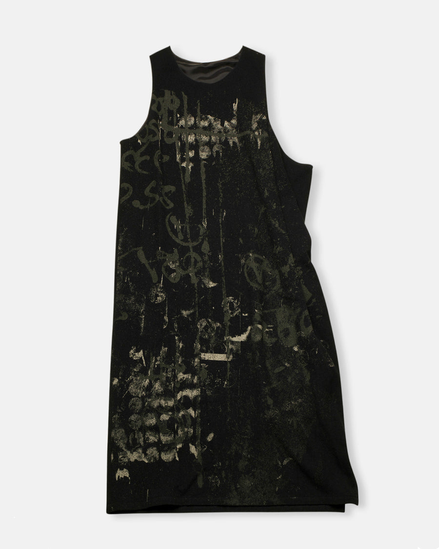 asymmetry sleeveless dress