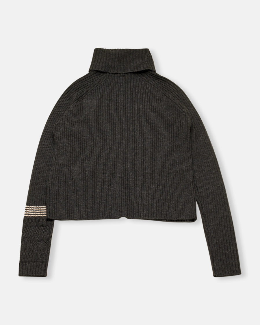 rib turtleneck pullover