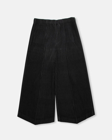 mc crease front wide leg pants black