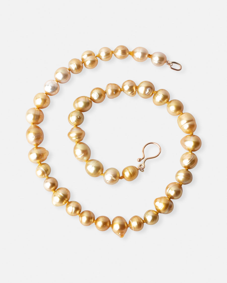 golden philippine pearl necklace