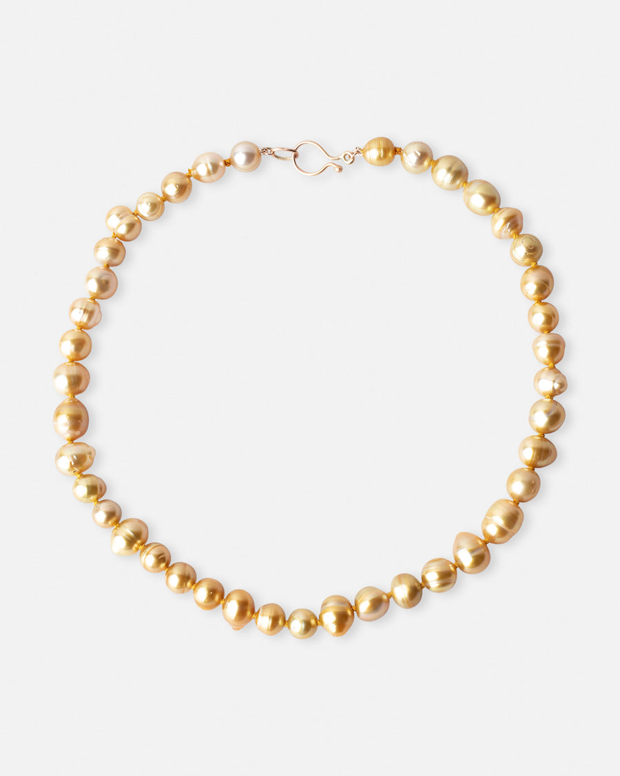 golden philippine pearl necklace