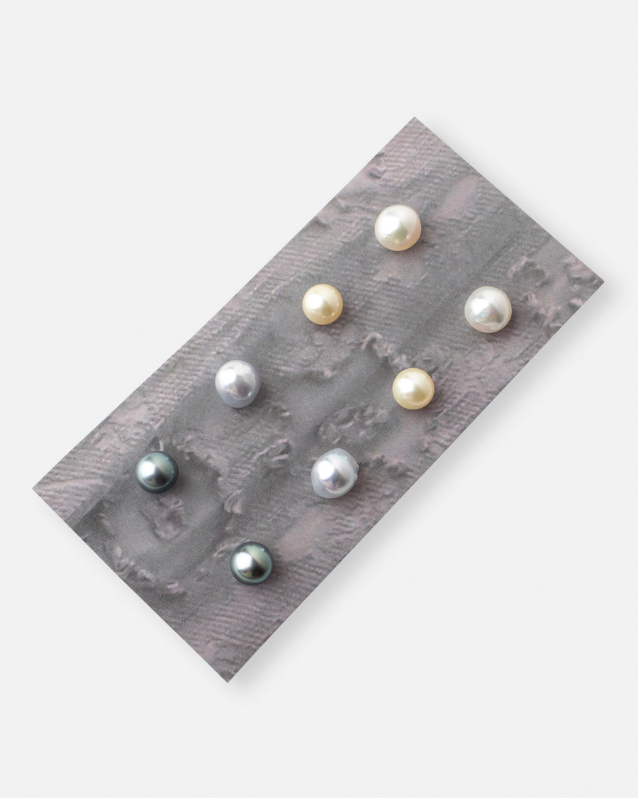 pearl stud earrings