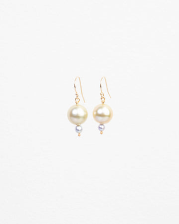 gold south pacific pearl earrings